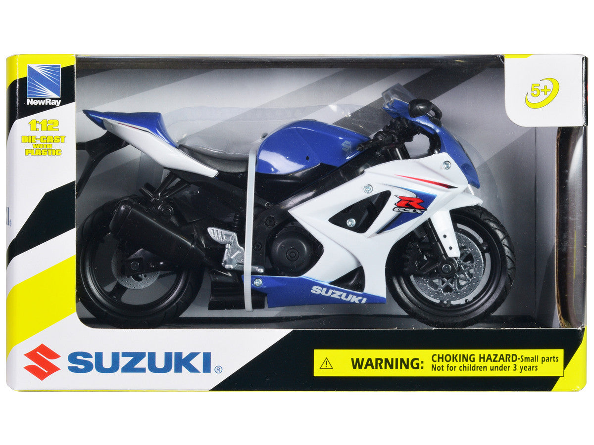 2008 Suzuki GSX-R1000 Blue Bike Motorcycle 1/12 by New Ray-1