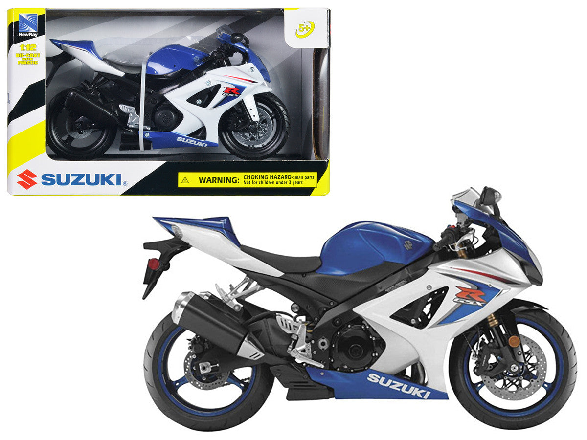 2008 Suzuki GSX-R1000 Blue Bike Motorcycle 1/12 by New Ray-2